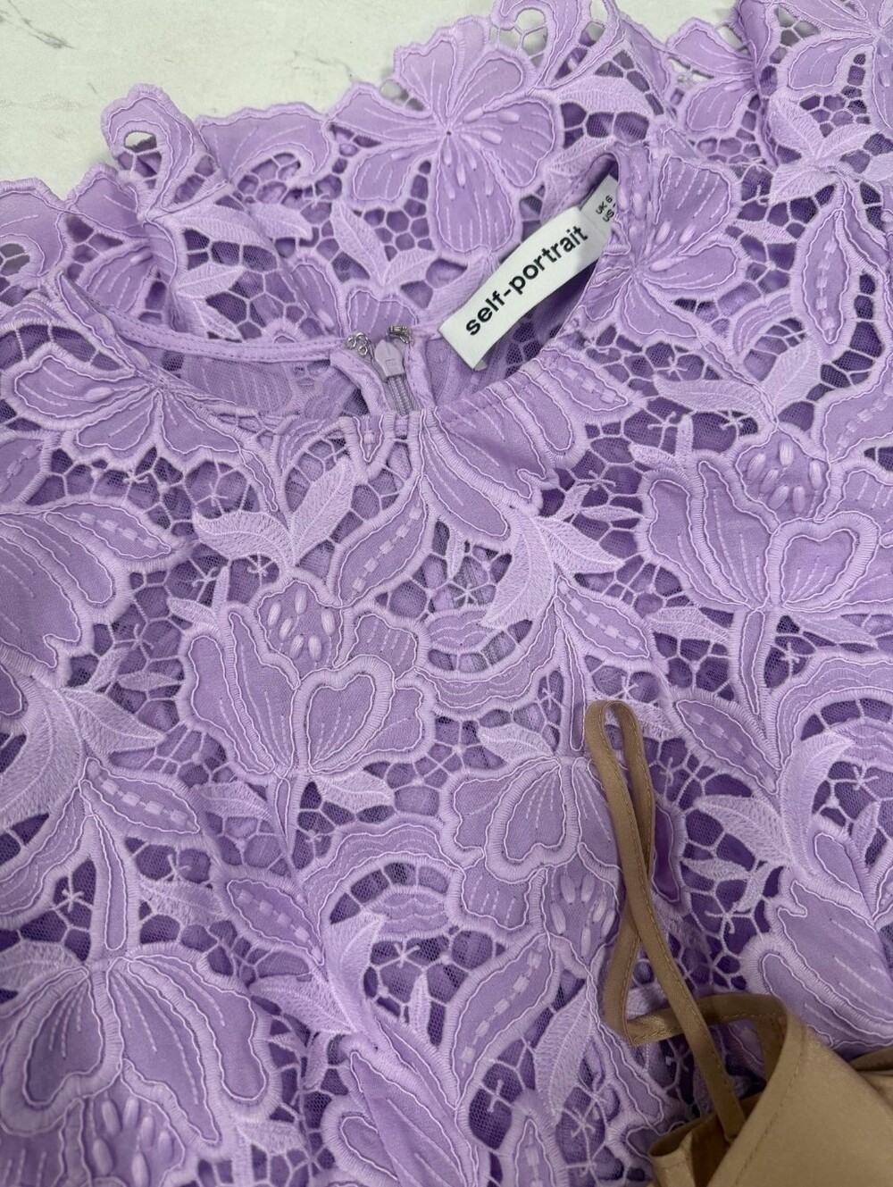 Self Portrait Lilac Lace Midi Dress - Picture 15 of 16